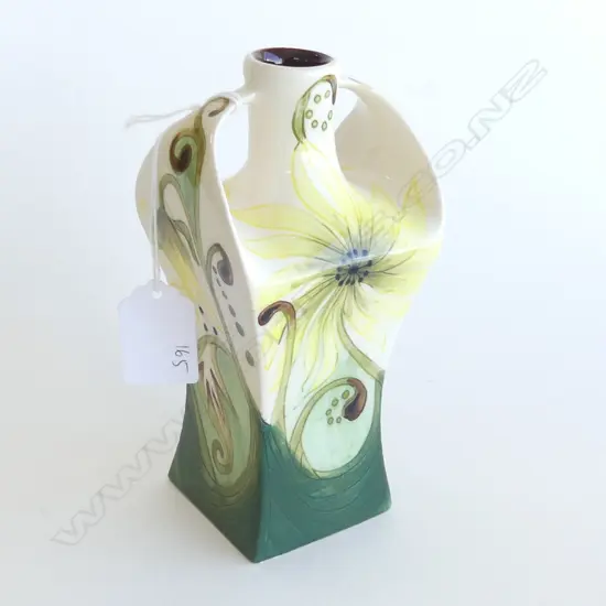 A Black Ryden (Moorcroft associate) vase 'Summer Wave'